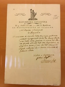 Documento della Repubblica Cisalpina - Picture 1 of 1
