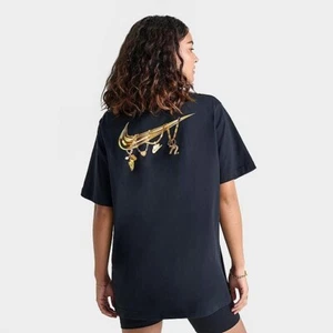 Nike Charm Short-Sleeve Graphic Womens T-Shirt Black Medium NWT - Picture 1 of 6