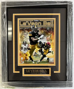Le'Veon Andrew Bell Sr Pittsburgh Steelers Framed Photo 18’ x 15’ In - Picture 1 of 8