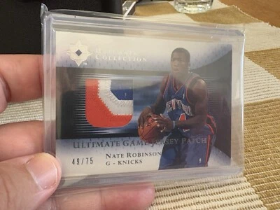 Nate Robinson 2005-06 Upper Deck Ultimate Collection Game Jersey Patch /75 RC NY - Image 1 of 3
