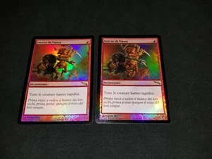 MTG 1x Mirrodin red rare LP Italian FOIL Mass Hysteria - ships w/ tracking - Picture 1 of 2