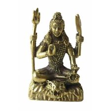 Shiva auf Tiger Messing 5 cm Figur Statue Skulptur Gottheit Altarfigur Feng-Shui