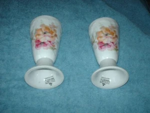 2 x G. Labeese Limoges Porzellan Vasen 14 cm hoch 7 cm breit - Bild 1 von 4