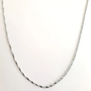 CATENA GIROCOLLO MODA COLLANA ARGENTATO RODIATO GRIGIO 925 IDEA REGALO pn - Foto 1 di 8