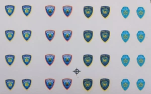 Unknown | No. ? | 1:43 NYC Various Police Logos Decals - Picture 1 of 1