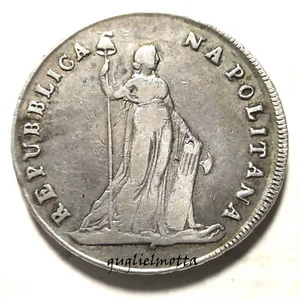 REPUBBLICA NAPOLETANA PIASTRA 12 CARLINI 1799 ANNO SETTIMO - Imagen 1 de 5
