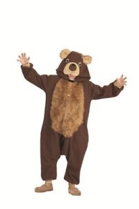 RG Costumes 40175 Child Unisex Brown Bear Jumpsuit Costume (As Shown;Large)