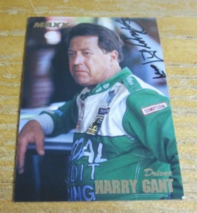 Tarjeta Harry Gant 1994 autografiada Maxx Premier Series #33 NASCAR Racing - Imagen 1 de 3