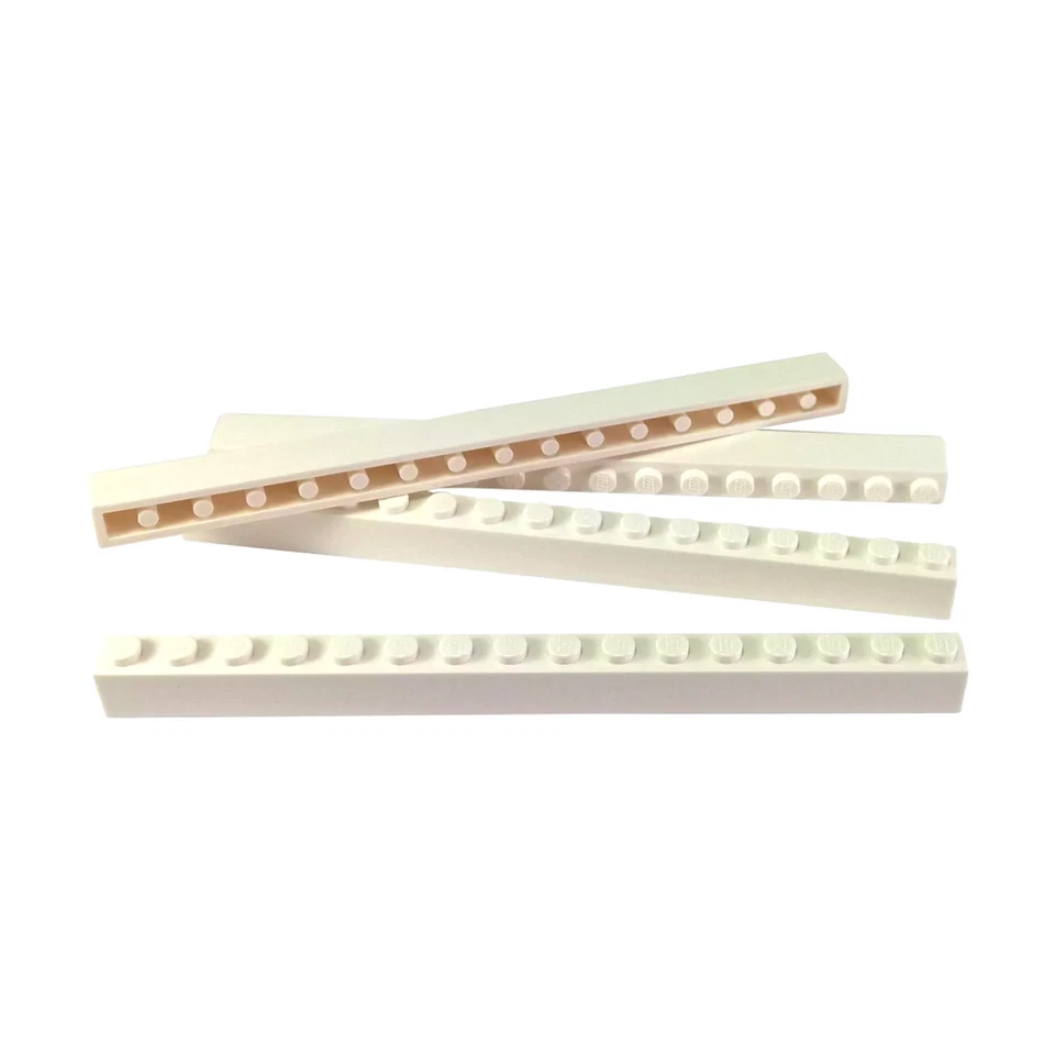 NEW LEGO® Parts 4x 1x16 Brick 2465 White Beam Train City Creator Space - Image 1 of 1