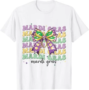 Mardi Gras Women Teens Boys Kids Mardi Gras 2025 Carnival T-Shirt - Picture 1 of 5