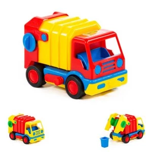 Polesie Spielzeug Müllwagen 9609, Mülltonne, Anhängerkupplung, Aufbau kippbar - Bild 1 von 5