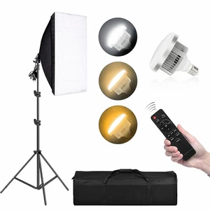 Photography Studio Softbox Continuous Lighting Kit Umbrella Backdrop Stand Set - Picture 1 of 12