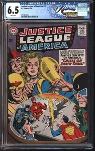 D.C. Comics Liga de la Justicia de América #29 8/64 Fantast CGC 6,5 páginas blancas - Imagen 1 de 2
