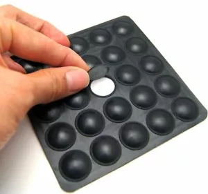 large BLACK 3M RUBBER FEET ~ 17mm x 4mm ~ SELF ADHESIVE Silicone Furniture Pads - Picture 1 of 1