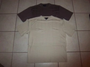 Men’s Medium 2 NWT J. Ferrar Knit Polo Crew Coat Front Shirts Dark Taupe Oatmeal - Picture 1 of 5