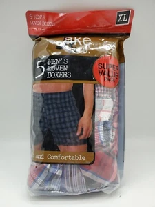 5 Pack Jake&Co WOVEN BOXER SHORTS Multicolor Plaid Cotton Men's XL 2XL - Picture 1 of 2