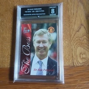 Sir Alex Ferguson The Boss Futera Manchester United Card Graded 8 Mint Rare - Picture 1 of 5