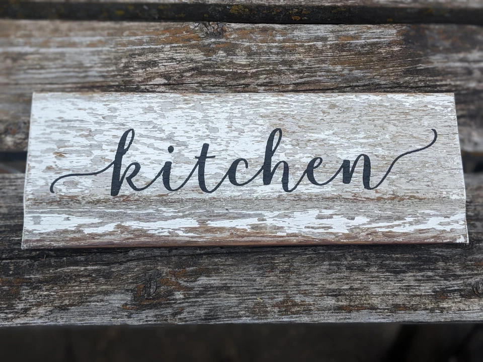 Hand painted wood sign from repurposed barn wood for home decor or gift - Image 1 of 1