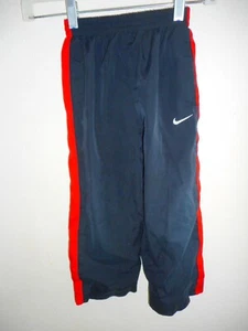 NIKE BOY ATHLETIC PANTS-Size 4 BLACK WITH RED STRIPE - Picture 1 of 2