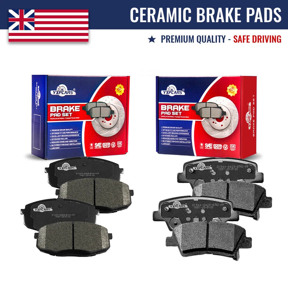 Pastillas de freno delanteras traseras cerámicas para Kia Soul 2014 2015 2016 2017 2018 2019 Foto 1 de 4