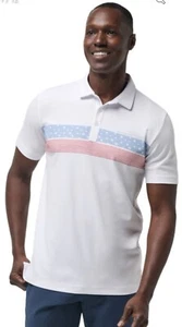 Mens Travis Mathew Merica American Flag Polo Shirt Short Sleeve Patriotic XL New - Picture 1 of 7