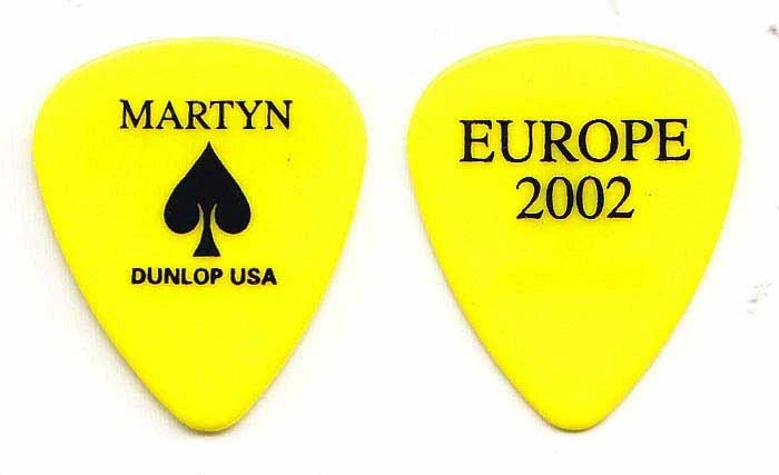 Jane's Addiction Martyn LeNoble Signature Yellow Guitar Pick - 2002 Europe Tour - Image 1 of 1