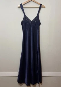 Vintage Victoria’s Secret Abendkleid mit Schlupf lila Pailletten Small - Bild 1 von 5