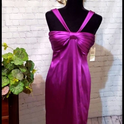 Calvin Klein NWT Purple Satin Dress 8 - Image 1 of 4