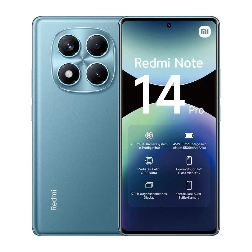 XIAOMI REDMI NOTE 14 PRO 8 256GB DS 4G OCEAN BLUE EUROPA MZB0IWDEU