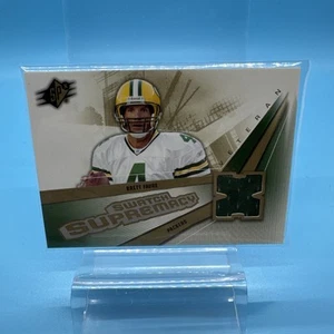 2005 SPx Brett Favre Swatch Supremacy #SW-BF Packers - Picture 1 of 20