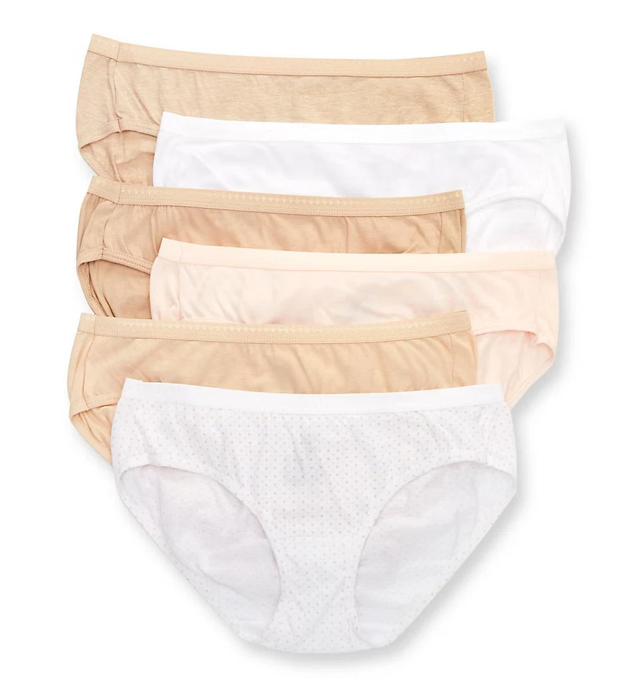 Hanes 41H6CC Cotton Hipster Panty - 6 Pack - Image 1 of 1