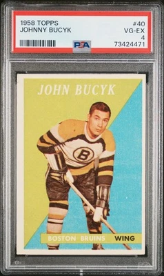 1958 TOPPS #40 JOHNNY BUCYK PSA 4 - Image 1 of 2