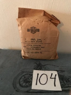 HARLEY NOS ПЛОСКАЯ ГОЛОВКА 45 WL WLA WLC СЕРВИРОВОЧНЫЙ АВТОМОБИЛЬ ПЕРВАЯ ПЕРЕДАЧА 2294-41 - Изображение 1 из 2