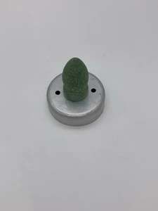 Antik Vintage Aluminium Plätzchen Keks Donut Ausstecher mit grünem Holzgriff - Bild 1 von 5