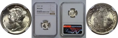 1919 Mercury Dime   NGC MS-66 FB - Image 1 of 3