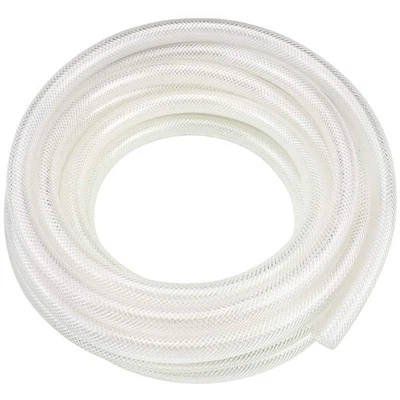 1/2" ID x 3/4" OD - 50 Ft High Pressure Braided Clear PVC Vinyl Tubing Flexib... - Image 1 of 4