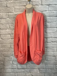 Tommy Bahama Sea Glass Knit Cardigan Sweater Dubarry Coral Sz M NEW! - Picture 1 of 9