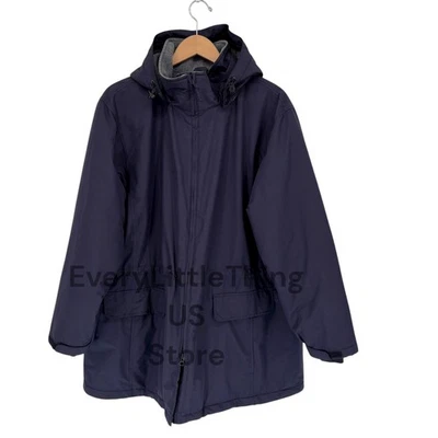 Chaqueta Parka Lands' End Abrigo de Invierno para Mujer 2X 20W 22W Con Capucha Polar Edredón Forrado Foto 1 de 4