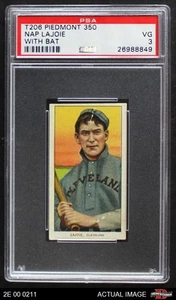 1909 T206 Nap Lajoie Bat Naps (Indians) HOF VARIATION PSA 3 - VG - Picture 1 of 2