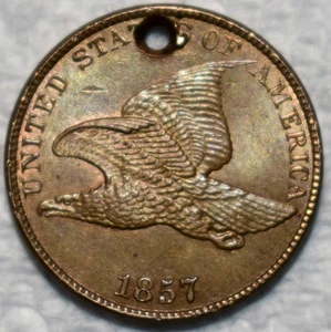 Uncirculated 1857 Flying Eagle Cent, High-Quality Filler Coin. - Picture 1 of 2