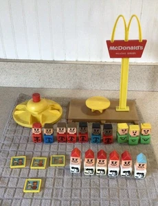 Vtg 1974 McDonalds Playskool Familiar Places Tall Sign, People, Etc, Incomplete - Picture 1 of 8
