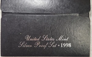 1998 United States Mint Silver Proof Set 5 Pc Coins OGP & COA .900 Silver - Picture 1 of 7