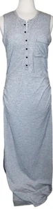 Vestido Athleta M Maxi Tank Rayas Gris Blanco Dimensiones Pit-pit 19", cintura 36", - Imagen 1 de 5