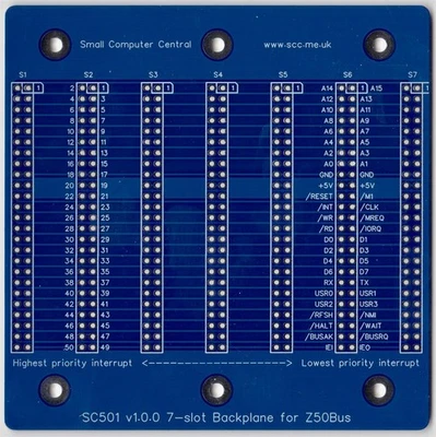 SC501 – 7-SLOT BACKPLANE (Z50BUS) - Bild 1 von 2