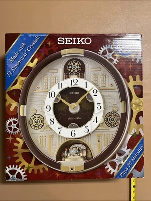 Seiko Melodies in Motion Clock with Swarovski Crystals QXM377BRH - Image 1 of 4