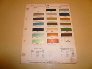 Cadillac Ditzler 1972 PPG color chip muestra de pintura - vintage - Imagen 1 de 1