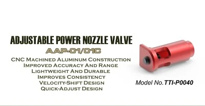TTI AIRSOFT TTI-P0040 Full CNC Adjustable Power Nozzle Valve for AAP-01 Airsoft