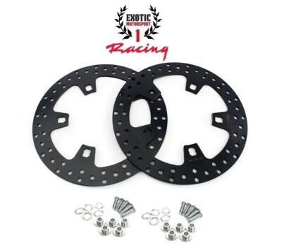 Front Brake Disc Rotors & Bolts Harley Electra Glide Road Glide 2014 -2023 Black - Image 1 of 4