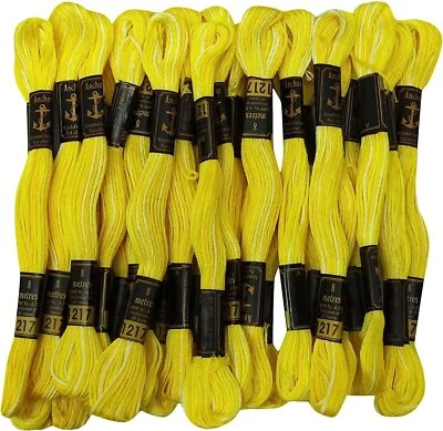 Embroidery Floss Thread Skeins Cross Stitch Hand & Machine Sewing Yellow 25 Pcs - Image 1 of 4