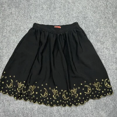 Modcloth Skirt Womens Size XS Black Flare mini Mystic Whimsy Goth - Image 1 of 4